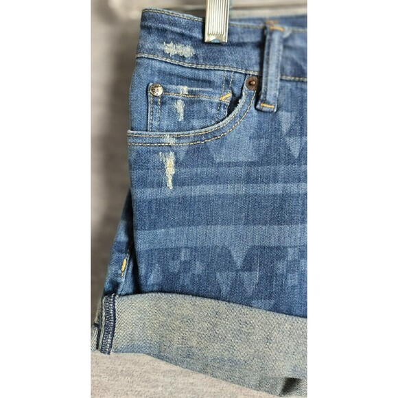 Denim & Supply Ralph Lauren Womens Jean Denim Shorts Tribal Pattern Size 27/34 - Picture 4 of 7